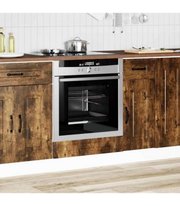 vidaXL Oven Cabinet Kalmar Smoked Oak Engineered Wood — Model: 1x oven cabinet 60 cm wide 81.5 cm high