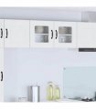vidaXL Dishwasher Panel Kalmar White 80 x 31 x 40 cm Engineered W — Model: 1x wall glass cabinet (2 doors) 80 cm wide 40 cm high