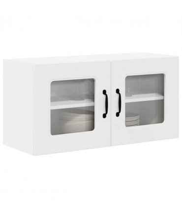 vidaXL Dishwasher Panel Kalmar White 80 x 31 x 40 cm Engineered W — Model: 1x wall glass cabinet (2 doors) 80 cm wide 40 cm high
