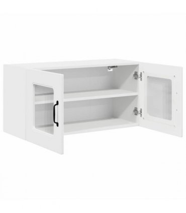 vidaXL Dishwasher Panel Kalmar White 80 x 31 x 40 cm Engineered W — Model: 1x wall glass cabinet (2 doors) 80 cm wide 40 cm high