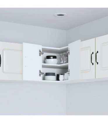 vidaXL Dishwasher Panel Kalmar White 57 x 57 x 40 cm Engineered Wood — Model: 1x wall corner cabinet 57 cm wide 40 cm high