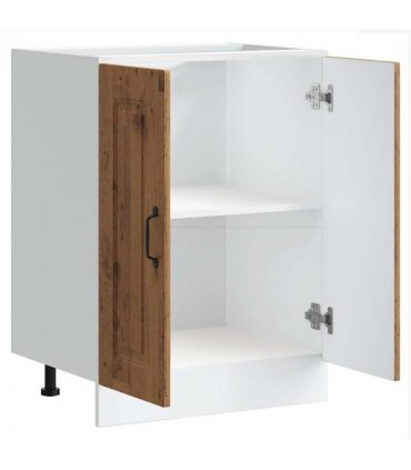 vidaXL Sink Base Cabinet Kalmar Old Wood 60x46x81.5 cm Engineered W — Model: 1x bottom cabinet (2 doors) 60 cm wide 81.5 cm high