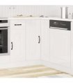 vidaXL Kitchen Corner Base Cabinet Kalmar High Gloss White — Model: 1x corner bottom cabinet (2 doors) 75.5 cm wide 81.5 cm high