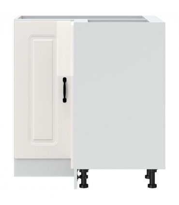 vidaXL Kitchen Corner Base Cabinet Kalmar High Gloss White — Model: 1x corner bottom cabinet (2 doors) 75.5 cm wide 81.5 cm high