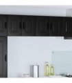 vidaXL Dishwasher Panel Kalmar 2 pcs Black 60 x 31 x 40 cm — Model: 2x wall cabinet (2 doors) 60 cm wide 40 cm high