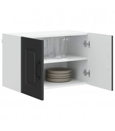 vidaXL Dishwasher Panel Kalmar 2 pcs Black 60 x 31 x 40 cm — Model: 2x wall cabinet (2 doors) 60 cm wide 40 cm high