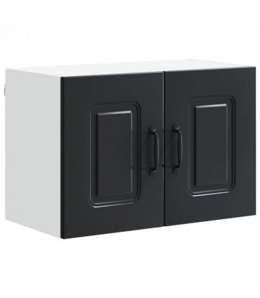 vidaXL Dishwasher Panel Kalmar 2 pcs Black 60 x 31 x 40 cm — Model: 2x wall cabinet (2 doors) 60 cm wide 40 cm high