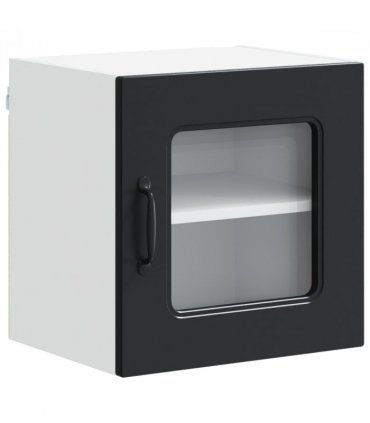 vidaXL Dishwasher Panel Kalmar Black 40 x 31 x 40 cm Engineered Wo — Model: 1x wall glass cabinet (1 door) 40 cm wide 40 cm high