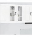 vidaXL Dishwasher Panel Kalmar White 80 x 31 x 80 cm Engineered W — Model: 1x wall glass cabinet (2 doors) 80 cm wide 80 cm high