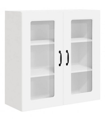 vidaXL Dishwasher Panel Kalmar White 80 x 31 x 80 cm Engineered W — Model: 1x wall glass cabinet (2 doors) 80 cm wide 80 cm high