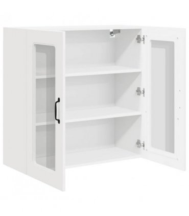vidaXL Dishwasher Panel Kalmar White 80 x 31 x 80 cm Engineered W — Model: 1x wall glass cabinet (2 doors) 80 cm wide 80 cm high