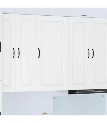 vidaXL Dishwasher Panel Kalmar High Gloss White 50 x 31 x 100 cm — Model: 1x wall cabinet (1 door) 50 cm wide 100 cm high