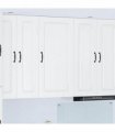 vidaXL Dishwasher Panel Kalmar High Gloss White 50 x 31 x 100 cm — Model: 1x wall cabinet (1 door) 50 cm wide 100 cm high