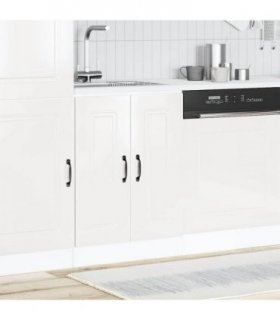 vidaXL Sink Base Cabinet Kalmar High Gloss White 60x46x81.5 cm Engi — Model: 1x bottom cabinet (2 doors) 60 cm wide 81.5 cm high
