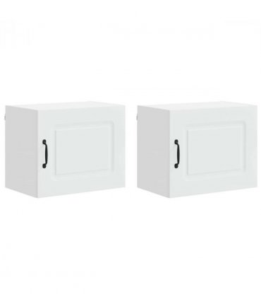 vidaXL Dishwasher Panel Kalmar 2 pcs White 50 x 31 x 40 cm — Model: 2x wall cabinet (1 door) 50 cm wide 40 cm high