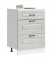 vidaXL Kitchen Base Cabinet Kalmar Concrete Grey Engineered Wood — Model: 1x bottom cabinet (3 drawers) 60 cm wide 81.5 cm high
