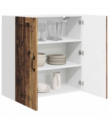 vidaXL Dishwasher Panel Kalmar Old Wood 80 x 31 x 80 cm — Model: 1x wall cabinet (2 doors) 80 cm wide 80 cm high