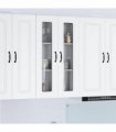 vidaXL Dishwasher Panel Kalmar White 60 x 31 x 100 cm Engineered — Model: 1x wall glass cabinet (2 doors) 60 cm wide 100 cm high