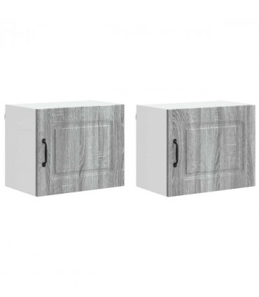 vidaXL Dishwasher Panel Kalmar 2 pcs Grey Sonoma 50 x 31 x 40 cm — Model: 2x wall cabinet (1 door) 50 cm wide 40 cm high