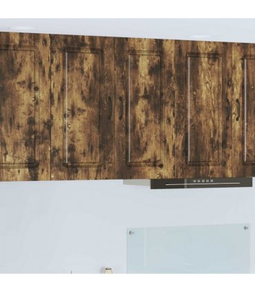 vidaXL Dishwasher Panel Kalmar Smoked Oak 80 x 31 x 80 cm — Model: 1x wall cabinet (2 doors) 80 cm wide 80 cm high