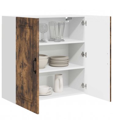 vidaXL Dishwasher Panel Kalmar Smoked Oak 80 x 31 x 80 cm — Model: 1x wall cabinet (2 doors) 80 cm wide 80 cm high