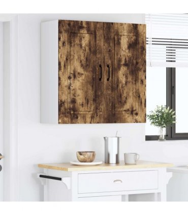 vidaXL Dishwasher Panel Kalmar Smoked Oak 80 x 31 x 80 cm — Model: 1x wall cabinet (2 doors) 80 cm wide 80 cm high