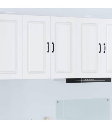 vidaXL Dishwasher Panel Kalmar White 80 x 31 x 80 cm Engineered Wood — Model: 1x wall cabinet (2 doors) 80 cm wide 80 cm high