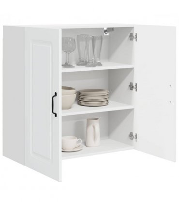 vidaXL Dishwasher Panel Kalmar White 80 x 31 x 80 cm Engineered Wood — Model: 1x wall cabinet (2 doors) 80 cm wide 80 cm high