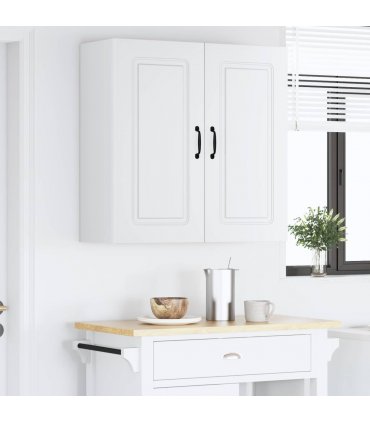 vidaXL Dishwasher Panel Kalmar White 80 x 31 x 80 cm Engineered Wood — Model: 1x wall cabinet (2 doors) 80 cm wide 80 cm high