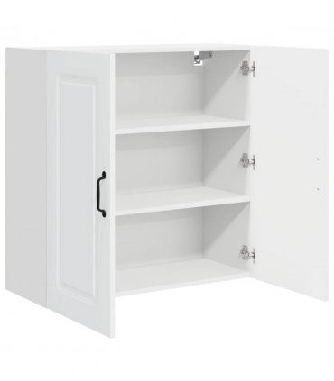 vidaXL Dishwasher Panel Kalmar White 80 x 31 x 80 cm Engineered Wood — Model: 1x wall cabinet (2 doors) 80 cm wide 80 cm high