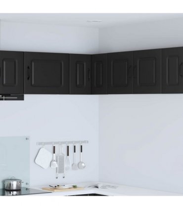 vidaXL Dishwasher Panel Kalmar Black 57 x 57 x 40 cm Engineered Wood — Model: 1x wall corner cabinet 57 cm wide 40 cm high