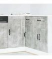 vidaXL Kitchen Base Cabinet Kalmar Concrete Grey Engineered W — Model: 1x corner bottom cabinet (1 door) 86 cm wide 81.5 cm high