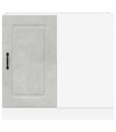 vidaXL Kitchen Base Cabinet Kalmar Concrete Grey Engineered W — Model: 1x corner bottom cabinet (1 door) 86 cm wide 81.5 cm high