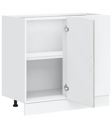 vidaXL Kitchen Base Cabinet Kalmar Concrete Grey Engineered W — Model: 1x corner bottom cabinet (1 door) 86 cm wide 81.5 cm high