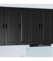 vidaXL Dishwasher Panel Kalmar Black 30 x 31 x 100 cm Engineered Wood — Model: 1x wall cabinet (1 door) 30 cm wide 100 cm high