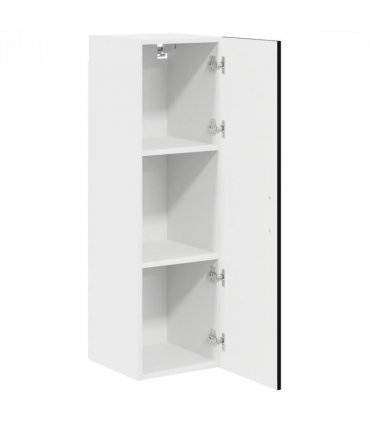 vidaXL Dishwasher Panel Kalmar Black 30 x 31 x 100 cm Engineered Wood — Model: 1x wall cabinet (1 door) 30 cm wide 100 cm high