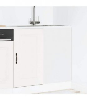 vidaXL Kitchen Base Cabinet Kalmar White Engineered Wood — Model: 1x corner bottom cabinet (1 door) 86 cm wide 81.5 cm high