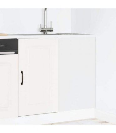vidaXL Kitchen Base Cabinet Kalmar White Engineered Wood — Model: 1x corner bottom cabinet (1 door) 86 cm wide 81.5 cm high