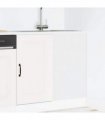 vidaXL Kitchen Base Cabinet Kalmar White Engineered Wood — Model: 1x corner bottom cabinet (1 door) 86 cm wide 81.5 cm high