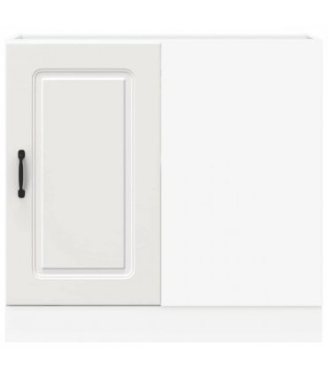 vidaXL Kitchen Base Cabinet Kalmar White Engineered Wood — Model: 1x corner bottom cabinet (1 door) 86 cm wide 81.5 cm high