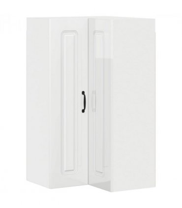 vidaXL Dishwasher Panel Kalmar High Gloss White 57 x 57 x 100 cm — Model: 1x wall corner cabinet 57 cm wide 100 cm high