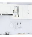 vidaXL Kitchen Wall Cabinet with Glass Door Kalmar White Engineere — Model: 1x wall glass cabinet (1 door) 40 cm wide 60 cm high