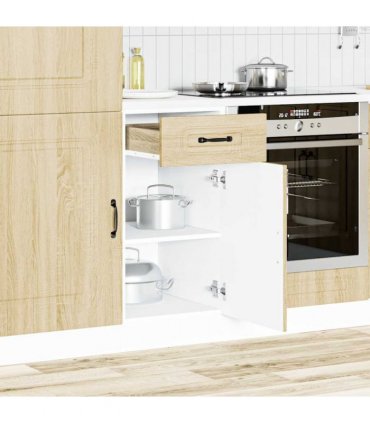 vidaXL Kitchen Base Cabinet Kalmar Sonoma Oak Engineered Wo — Model: 1x bottom cabinet (1 door 1 drawer) 40 cm wide 81.5 cm high