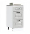 vidaXL Kitchen Base Cabinet Kalmar Concrete Grey Engineered Wood — Model: 1x bottom cabinet (3 drawers) 40 cm wide 81.5 cm high