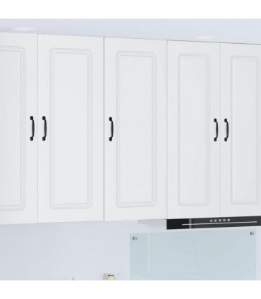 vidaXL Dishwasher Panel Kalmar White 40 x 31 x 100 cm Engineered Wood — Model: 1x wall cabinet (1 door) 40 cm wide 100 cm high