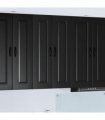 vidaXL Dishwasher Panel Kalmar Black 60 x 31 x 100 cm Engineered Wood — Model: 1x wall cabinet (2 doors) 60 cm wide 100 cm high