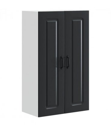 vidaXL Dishwasher Panel Kalmar Black 60 x 31 x 100 cm Engineered Wood — Model: 1x wall cabinet (2 doors) 60 cm wide 100 cm high