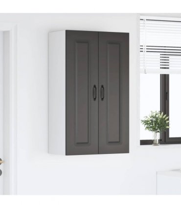 vidaXL Dishwasher Panel Kalmar Black 60 x 31 x 100 cm Engineered Wood — Model: 1x wall cabinet (2 doors) 60 cm wide 100 cm high