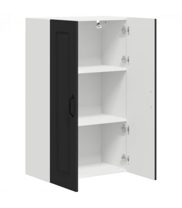vidaXL Dishwasher Panel Kalmar Black 60 x 31 x 100 cm Engineered Wood — Model: 1x wall cabinet (2 doors) 60 cm wide 100 cm high