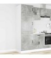vidaXL Kitchen Cupboard Kalmar Concrete Grey Engineered Wood — Model: 1x cupboard 60 cm wide 207 cm high